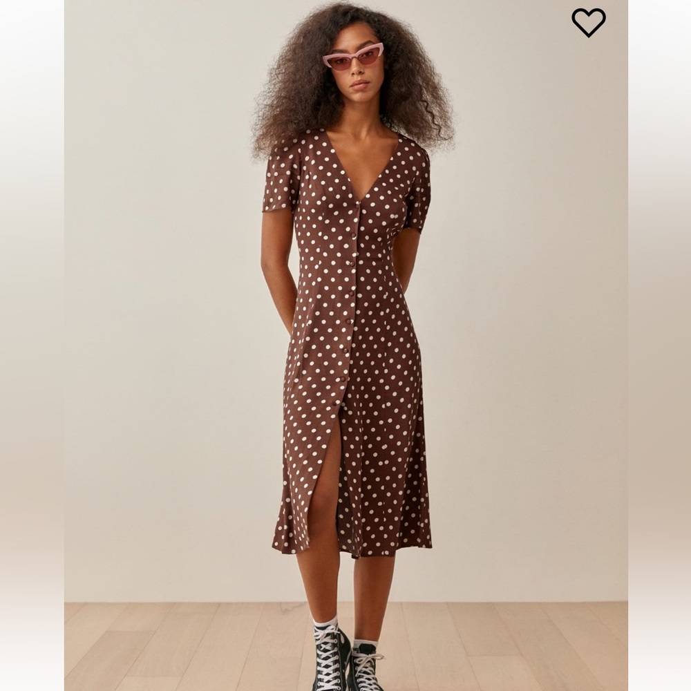 Reformation Locklin Dress in Au Lait